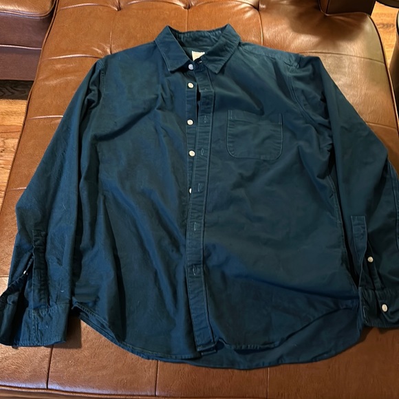 Collared Cotton Button-Up - Picture 1 of 4